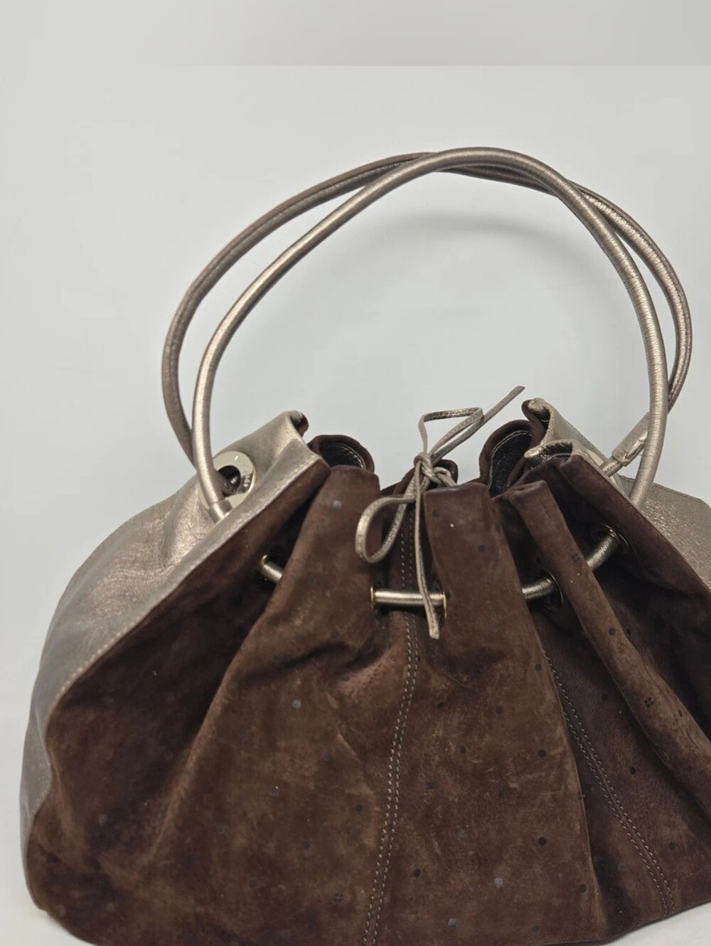 Kate Spade Suede and Leather Large Hobo Bag